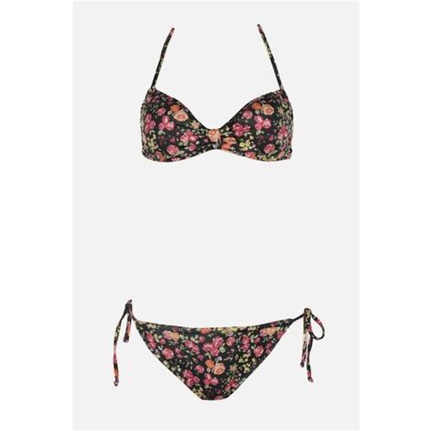 Trendyol Black Multicolored Floral Patterned Bikini Set EPonuda