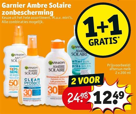 Garnier Ambre Solaire Zonbescherming Ml Aanbieding Bij Kruidvat