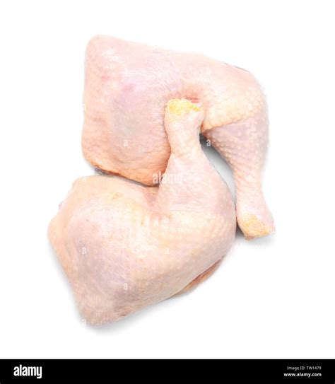 raw chicken thighs  white background stock photo alamy