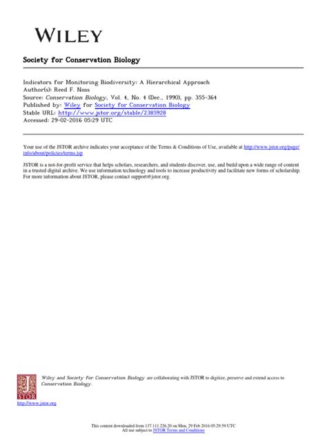 Indicators For Monitoring Diversity | PDF | Biodiversity | Ecology