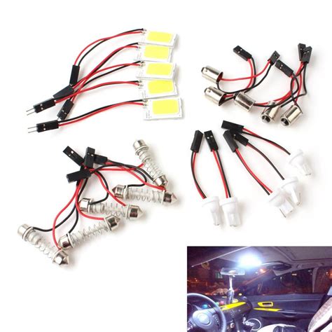 Buy Pcs Car Vehicle Interior Light Cob Led V Plate T Festoon