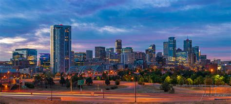 Photos of Downtown Denver Colorado Skyline at Sunrise