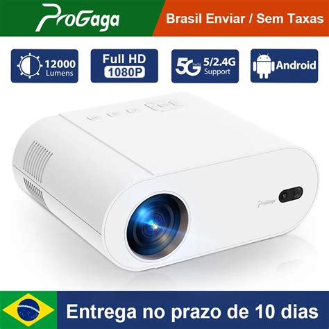 Progaga PG510W 1080P Full HD Projetor Port Til 4K Android 11 0 WiFi6