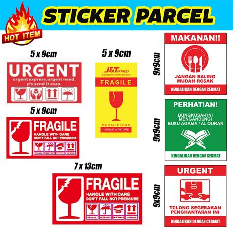 24pcs Jnt Fragile Sticker Food Sticker Sticker Quran Buku Agama Fragile Urgent Sticker Untuk