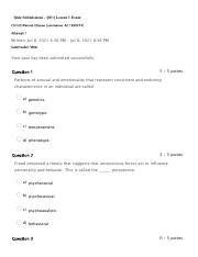 Lesson Exam Human Growth And Development I Parent Organization