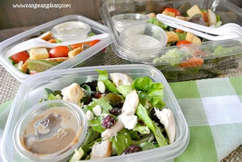 Easy TO GO Salads For The Cooler With No Cleanup - Easy Peasy Pleasy