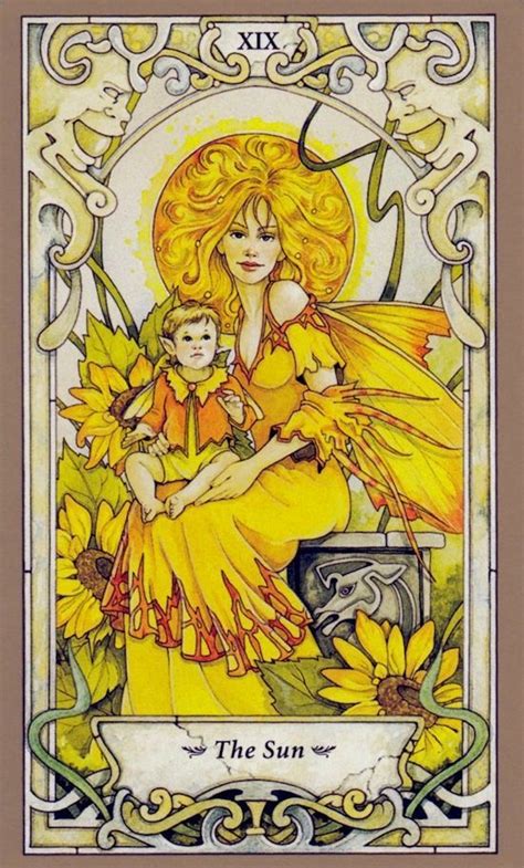 The Sun Card From Mystic Faerie Tarot Deck Tarot Cards Art The Sun