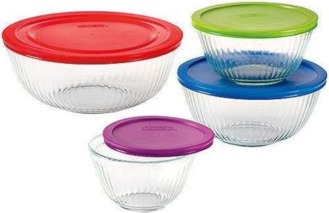 Pyrex 8 Piece 100 Years Glass Mixing Bowl Set Limited Edition