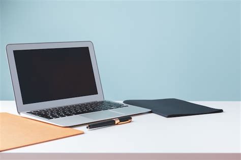 premium photo paperwork   office  laptop   desktop