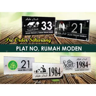 Nombor Plat Rumah Premium Terkini Hot Sales Style Acrylic Laser Cut