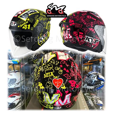 KYT Helmet NFJ Aleix Espargaro 2020 Open Face Double Visor Topi Keledar