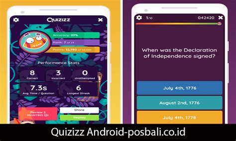 quizizz android inovasi pembelajaran interaktif  ujung jari