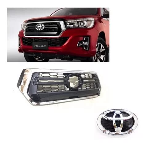 Grade Hilux Srv Moldura Cromada Emblema Parcelamento