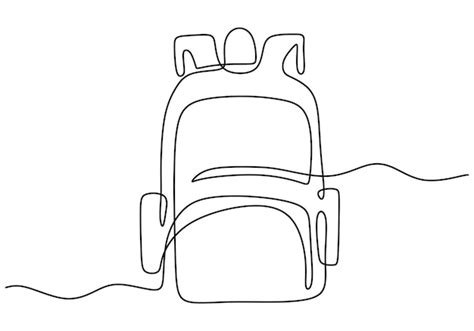 Premium Vector Backpack In Continuous Line Drawing Style Rucksack