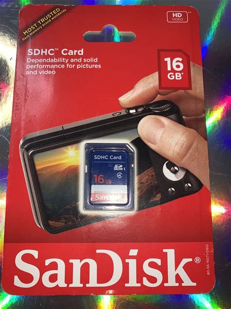 Sandisk 16gb Class 4 Sdhc Memory Card Sdsdb 016g B35 689296442802 Ebay