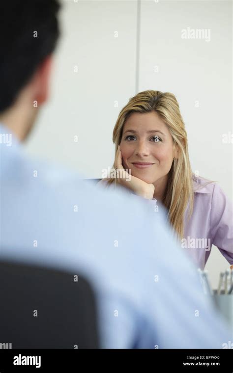 Young Smiling Business Woman Stock Photo Alamy