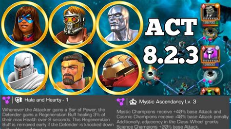 Act 823 Exploration • Hale And Hearty Node Mystic Buff Path • Mcoc • Marvel Contest Of