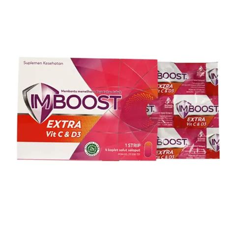 Imboost Extra Vit C And D3 4 Kaplet Kegunaan Efek Samping Dosis Dan