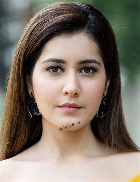 Beautiful Telugu Model Rashi Khanna Long Hair Face Closeup CineHub