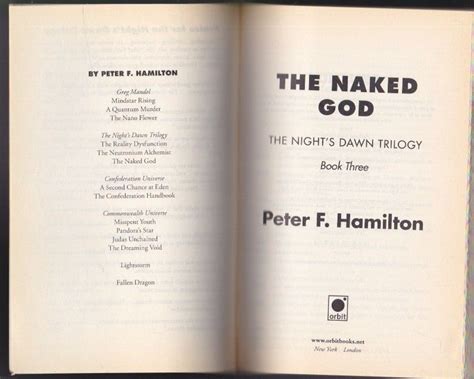 The Naked God The Night S Dawn 3 By Peter F Hamilton Paperback 2009