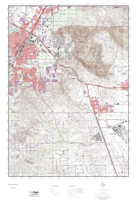 MyTopo Riverside East California USGS Quad Topo Map