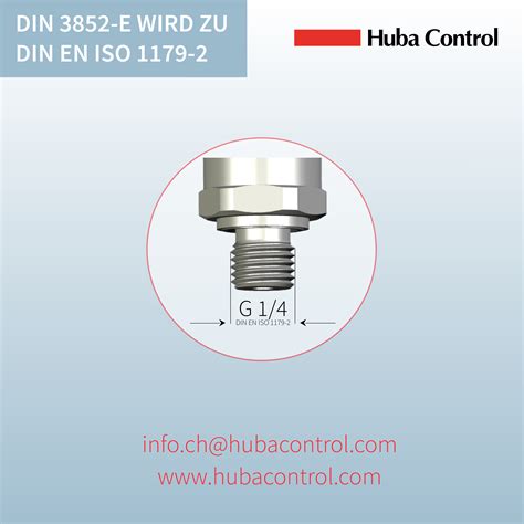 DIN 3852 E Becomes DIN EN ISO 1179 2 Huba Control