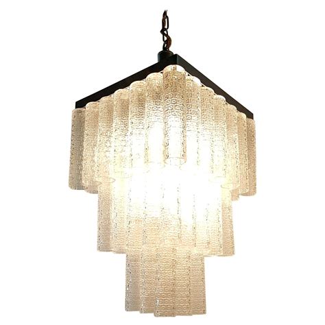 Vintage Tube Glass Branching Chandelier At 1stDibs