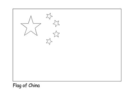 Chinese Flag Coloring Page
