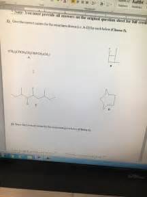 Solved Give The Correct Names For The Structures Drawn I E Chegg