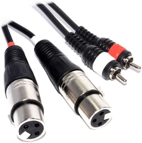 Kenable X Xlr Buchsen Zum X Chinch Cinch Stecker Audio Kabel M