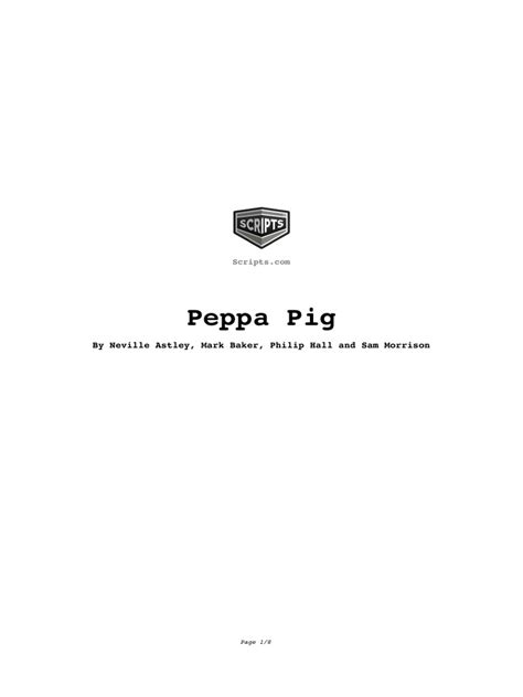 Peppa Pig Script | PDF