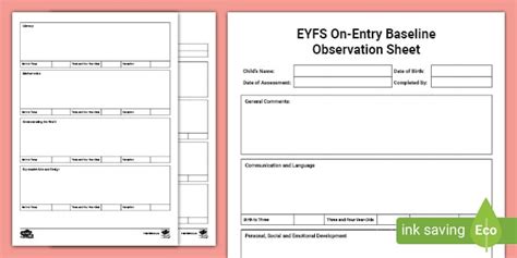 Eyfs On Entry Baseline Observation Record Early Adopter Hot Sex Picture