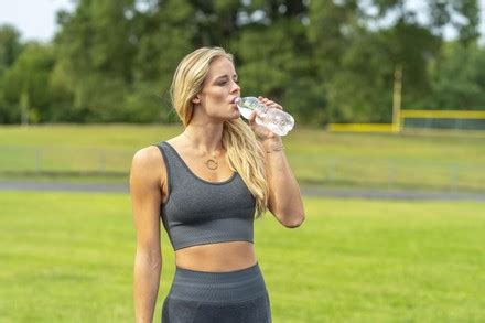 Gorgeous Blonde Model Poses Nude Home Editorial Stock Photo Stock