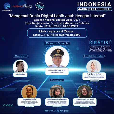 Ikuti Webinar Literasi Digital Indonesia Makin Cakap Digital