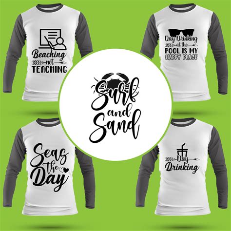 Beach T Shirt Designs Bundle Masterbundles