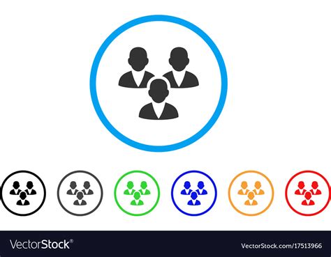 customer group rounded icon royalty  vector image