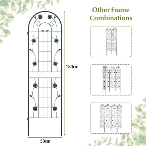 24 Pack Metal Garden Trellis 180 Cm X 50 Cm Wire Lattice Panel Green 2 En 2024