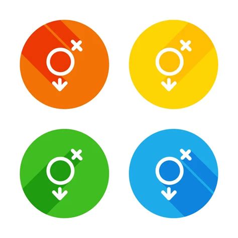 Gender Symbol Linear Symbol Simple Women Icon Set White Icons Stock