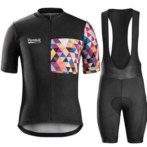 Vendull Brands Hot Selling Pro Cycling Jersey Black Summer