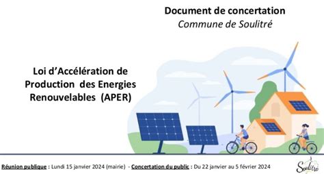 Loi APER accélération des Energies Renouvelables Soulitré