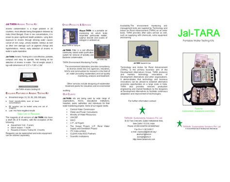 Portable Jal Tara 14 Parameter Standard Water Testing Kit Packaging