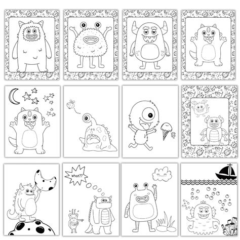 FREE! 25 Kids Monster Coloring Pages – vibeprintables.com