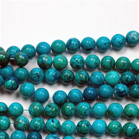 Chinese Turquoise 8mm string round beads semi-precious gemstones