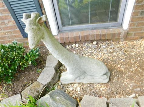 Concrete Garden Statue Of Giraffe Estatesales Org