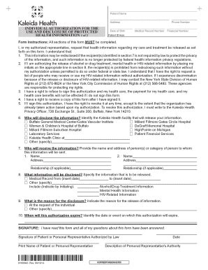 Fillable Online Ihs Form Authorization For Use Or Disclosure Of