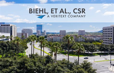 Veritext Welcomes Irvine Ca Based Biehl Et Al