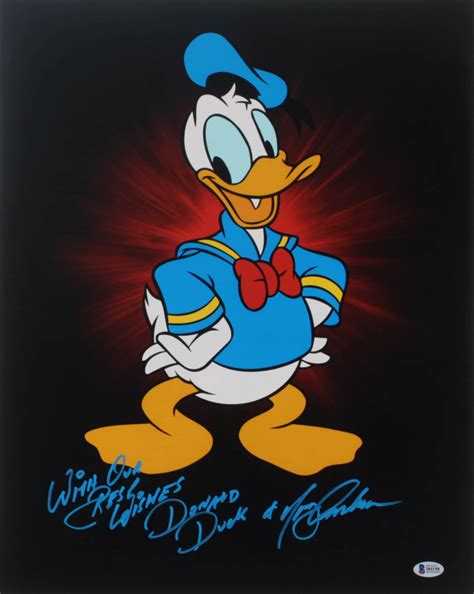 Tony Anselmo Signed "Donald Duck" 16x20 Photo Inscribed "With Our Best ...