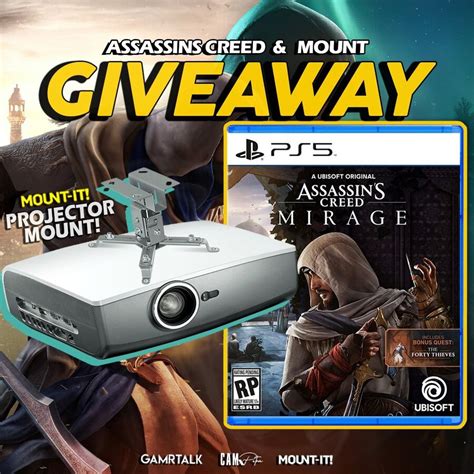 Win A Copy Of Assassin’s Creed Mirage And A Projector Mount From Last Of Cam Ozbargain