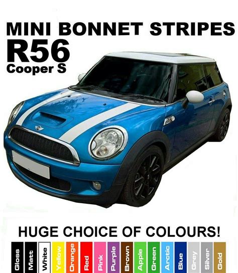 Mini Bonnet Stripes R55 R56 R57 Various Colours