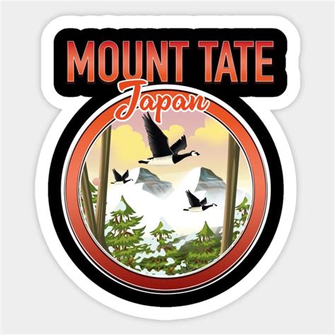 mount tate japan mount tate japan sticker teepublic